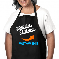 Babcia + imię - fartuch na prezent dla babci