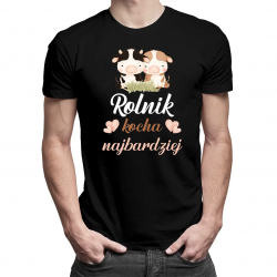 Rolnik kocha najbardziej - męska koszulka na prezent