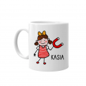 Magnes + Imię - kubek na prezent - produkt personalizowany