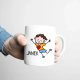 Magnes + Imię (męskie) - kubek na prezent - produkt personalizowany