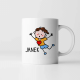 Magnes + Imię (męskie) - kubek na prezent - produkt personalizowany