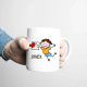 Puzzle + Imię (męskie) - kubek na prezent - produkt personalizowany