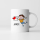 Puzzle + Imię (męskie) - kubek na prezent - produkt personalizowany