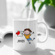 Puzzle + Imię (męskie) - kubek na prezent - produkt personalizowany
