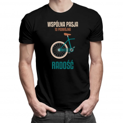 Wspólna pasja to podwójna radość - męska koszulka na prezent