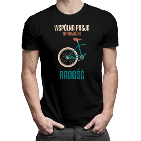 Wspólna pasja to podwójna radość - męska koszulka na prezent