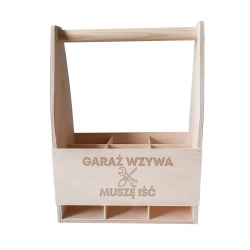 Garaż wzywa muszę iść - nosidło na piwo z grawerem na prezent dla mechanika