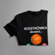 Koszykówka dzwoni, muszę iść - męska koszulka na prezent