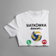 Siatkówka dzwoni, muszę iść  (wersja 2) - dziecięca koszulka na prezent