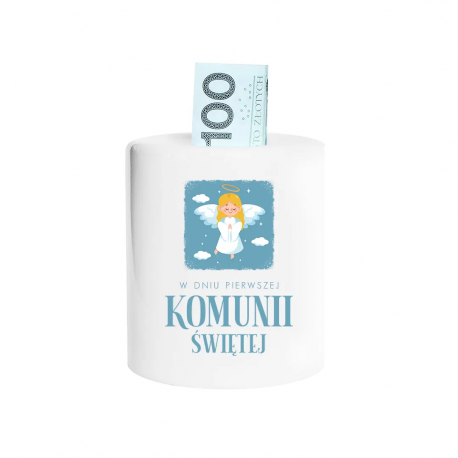 W dniu Pierwszej Komunii Świętej (dziewczynka) - skarbonka na prezent