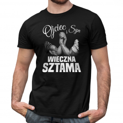 Ojciec i syn - wieczna sztama - męska koszulka na prezent dla taty