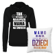 Komplet dla mamy - Tak wygląda najlepsza mama + Mamo, co jak co - bluza i poduszka na prezent dla mamy