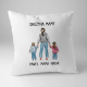 Drużyna mamy - poduszka na prezent dla mamy - produkt personalizowany