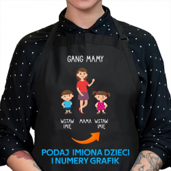 Gang mamy - fartuch na prezent dla mamy - produkt personalizowany