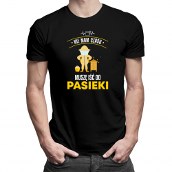 Nie mam czasu, muszę iść do pasieki - męska koszulka na prezent dla pszczelarza