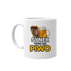 Synek przynieś łojcu piwo - kubek na prezent dla taty