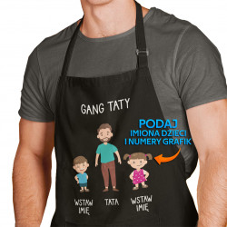 Gang taty - fartuch na prezent dla taty - produkt personalizowany
