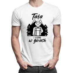 Tata z głową w górach - męska koszulka na prezent dla taty