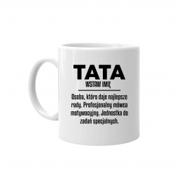 Tata (imię) Definicja - kubek na prezent dla taty - produkt personalizowany