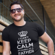 I can't keep calm, I'm gonna be a father - męska koszulka na prezent dla taty