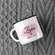 Żona + data - kubek emaliowany z nadrukiem - produkt personalizowany