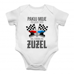 Pakuj moje pieluchy tato - żużel - body dziecięce z nadrukiem