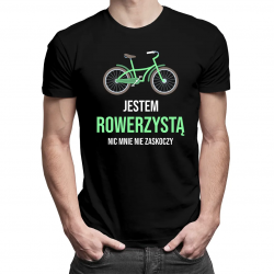 Jestem rowerzystą, nic mnie nie zaskoczy - męska koszulka na prezent dla rowerzysty