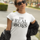 The real boss - damska koszulka na prezent dla mamy