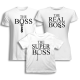 Komplet dla rodziny - The boss / The real boss / The super boss - koszulki z nadrukiem