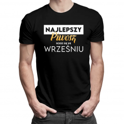 Najlepszy piwosz rodzi się we wrześniu - męska koszulka na prezent