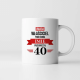 Uwaga - właściciel tego kubka (imię) przekroczył 40 - kubek na prezent - produkt personalizowany