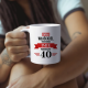 Uwaga - właściciel tego kubka (imię) przekroczył 40 - kubek na prezent - produkt personalizowany