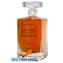 I po chłopie... Wieczór kawalerski (imię)  - karafka na wieczór kawalerski - produkt personalizowany