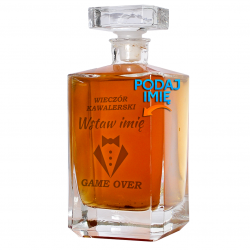 Wieczór kawalerski (imię) GAME OVER - karafka na wieczór kawalerski - produkt personalizowany
