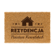 Rezydencja Państwa (nazwisko) wersja 2 - wycieraczka z grawerem na prezent - produkt personalizowany