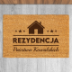 Rezydencja Państwa (nazwisko) wersja 2 - wycieraczka z grawerem na prezent - produkt personalizowany