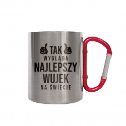 Tak wygląda najlepszy wujek na świecie - kubek metalowy z karabińczykiem na prezent