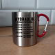 Hydraulik - stawka godzinowa - kubek metalowy z karabińczykiem na prezent