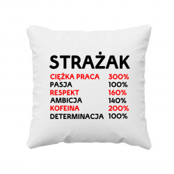 STRAŻAK - Ciężka praca- poduszka na prezent