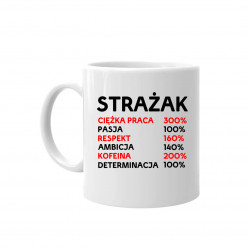 STRAŻAK - Ciężka praca - kubek na prezent