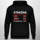 STRAŻAK - Ciężka praca - męska bluza na prezent
