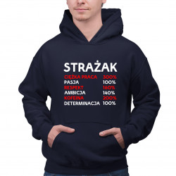 STRAŻAK - Ciężka praca - męska bluza na prezent