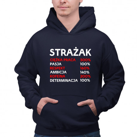 STRAŻAK - Ciężka praca - męska bluza na prezent