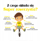 Z czego składa się super rowerzysta - poduszka na prezent