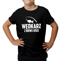 Wędkarz z krwi i ości - dziecięca koszulka na prezent