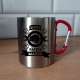 Złota rączka (imię) - kubek metalowy z karabińczykiem na prezent dla mechanika - produkt personalizowany