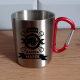 Złota rączka (imię) - kubek metalowy z karabińczykiem na prezent dla mechanika - produkt personalizowany