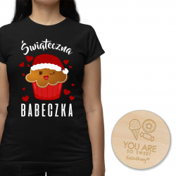 Świąteczna babeczka - damska koszulka z nadrukiem 12341 + magnes "You are so sweet"