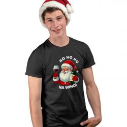 Ho ho ho na wino! - męska koszulka na prezent