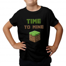 Time to mine - dziecięca koszulka na prezent dla fanów gry Minecraft